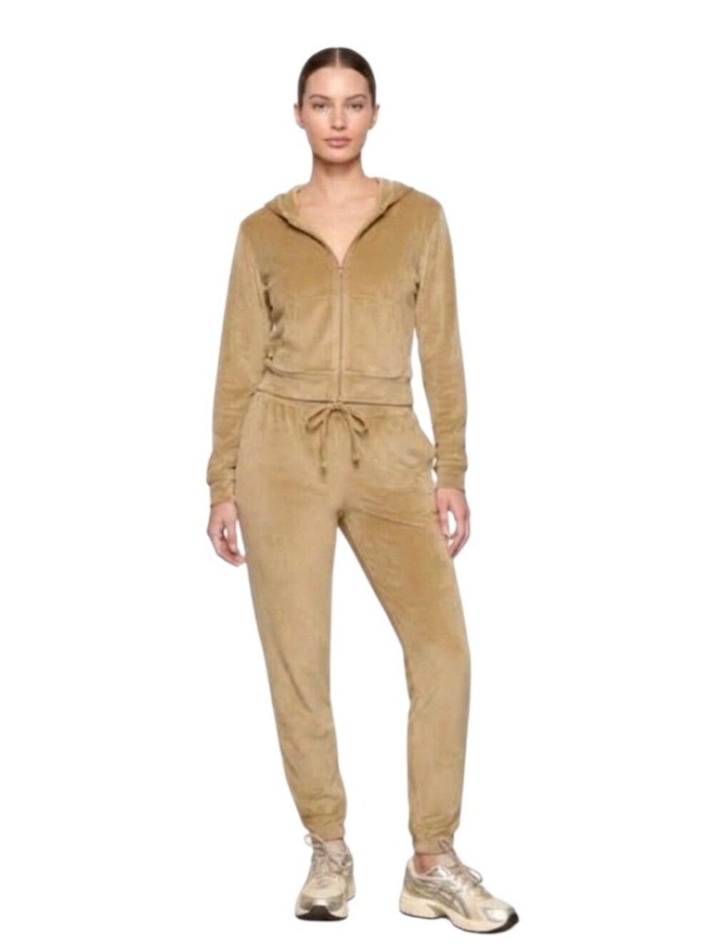 NWT SKIMS Velour Joggers Gold Athleisure Soft Lounge Velvety Medium